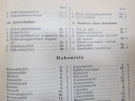 Polttomoottorit - Hermodin Kirjeopiston kurssi - suomentanut ja Suomen oloihin sovittanut O. Kurki-Suonio- Kansanvalistusseuran kirjeopiston opetuskirjeet  sidottuna