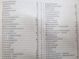 Polttomoottorit - Hermodin Kirjeopiston kurssi - suomentanut ja Suomen oloihin sovittanut O. Kurki-Suonio- Kansanvalistusseuran kirjeopiston opetuskirjeet  sidottuna