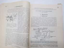 Auton koneistot - Hermodin Kirjeopiston kurssi - suomentanut ja Suomen oloihin sovittanut Lauri Rousi - Kansanvalistusseuran kirjeopiston opetuskirjeet  sidottuna