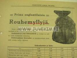 Rouhemyllyjä, öljykakunmurentajia -Agros Oy myyntiesite