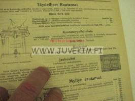 Myllykoneistojen rautaosat -Agros Oy myyntiesite