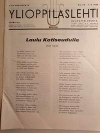 Keskisuomalaisen osakunnan erikoisnumero Ylioppilaslehti N:o 4b 1936. Päätoimittaja Eero Hietakari.