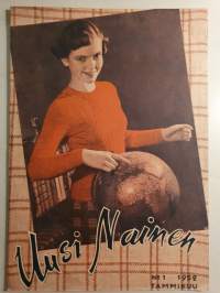 Uusi Nainen No 1 tammikuu 1952. Suomen Naisten Demokraattisen Liiton kuukausijulkaisu.