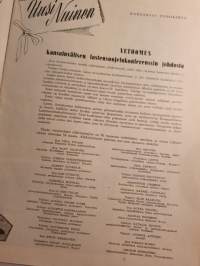 Uusi Nainen No 1 tammikuu 1952. Suomen Naisten Demokraattisen Liiton kuukausijulkaisu.