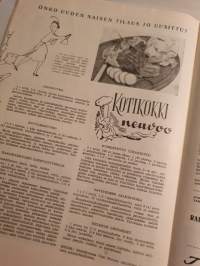 Uusi Nainen No 1 tammikuu 1952. Suomen Naisten Demokraattisen Liiton kuukausijulkaisu.