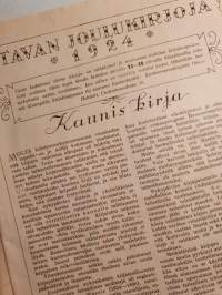 Otavan Joulukirjoja 1924. Huomatkaa tilauslista sivuilla 21 ja 22.