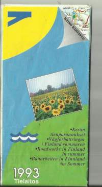 Suomen tietyöt 1993 kartta