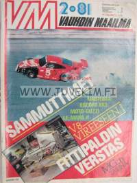 Vauhdin Maailma 1981 nr 3 -mm. Chevrolet Corvette 427 killer-vette, Kolmipyörä-Guzzi, Hod Rod maalaus flake ja candy, Satakunta ralli, 49. Monte Carlo Rallye, KTM