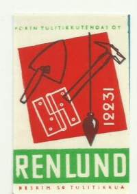 Renlund  -  tulitikkuetiketti