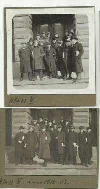 Oppikoulun V luokkalaisia 1912-13  - valokuva 2 kpl