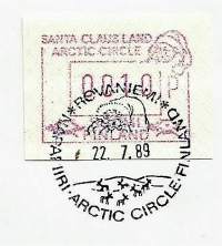 Santa Claus land Artic Circle Rovaniemi 22.7.89 - lipuke 10 penniä  15 kpl erä
