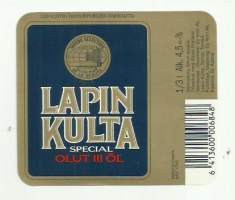 Lapin Kulta Special olut  III  -  olutetiketti