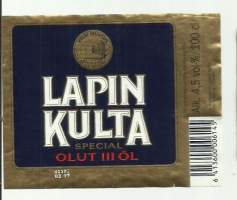 Lapin Kulta Special olut  III  -  olutetiketti