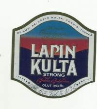 Lapin Kulta Strong Juhla IV B Olut  -  olutetiketti