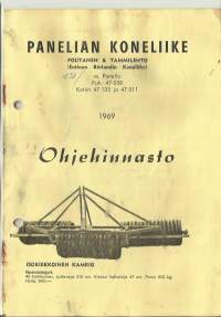 Panelian Koneliike Poutanen&amp; Tammilehto (ent Bärlundin Koneliike Ohjehinnasto 1969