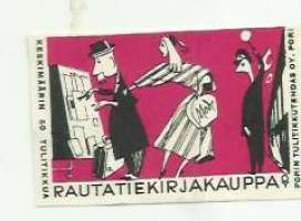 Rautatiekirjakauppa -  tulitikkuetiketti