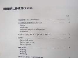 Partner motorsåg instruktionsbok / reservdelsföryeckning -moottorisaha, käyttöohjekirja / varaosaluettelo ruotsiksi