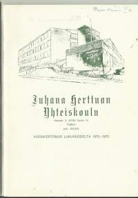 Juhana Herttuan Yhteiskoulu, Turku  - vuosikertomus 1972- 1973 luettelot oppilaista ja opettajista