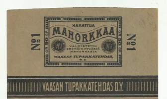 Hakattua Mahorkkaa  Nr 2  - tupakkaetiketti