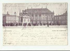 Köbenhavn Amalienborg - paikkakuntapostikortti  kulkenut 1898 merkki pois