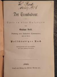 Opernbücher. 51. Band. Universal Bibliothek - 4323 - Der Troubadour