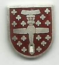 Paimio vaakuna hopea/ emali 12 x10 mm