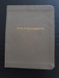 Valtuuskortti. Asiamiehen valtuuskortti, joka oikeuttaa toimimaan Leivonmäellä Sanoma Oy:n ja Viikkosanomat Oy:n aikakauslehtien asiamiehenä. Kortti annettu 1958.