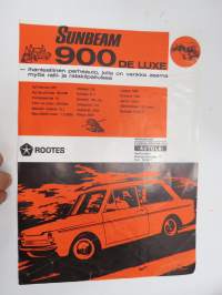 Sunbeam 900 De Luxe -myyntiesite / sales brochure
