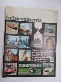 Castrol Achievements 1967 -saavutuksia, öljy-yhtiön vuosittainen mainosjulkaisu; mm. Mike Hailwood, Isle of Man TT