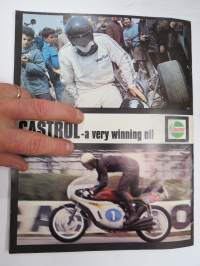 Castrol Achievements 1967 -saavutuksia, öljy-yhtiön vuosittainen mainosjulkaisu; mm. Mike Hailwood, Isle of Man TT