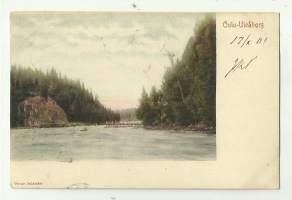 Oulu   - paikkakuntapostikortti kulkenut 1901 merkki pois