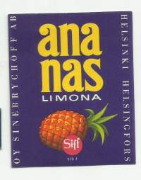 Ananas Limona - juomaetiketti