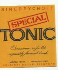 Special Tonic - juomaetiketti