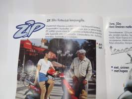 Piaggio mopot ja skootterit NRG, Typhoon, Zip, Zip SP, Sfera, Free, Vespa ET4, Vespa PX125 / PX200, Hexagon 125 -myyntiesite / sales brochure
