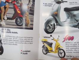 Piaggio mopot ja skootterit NRG, Typhoon, Zip, Zip SP, Sfera, Free, Vespa ET4, Vespa PX125 / PX200, Hexagon 125 -myyntiesite / sales brochure