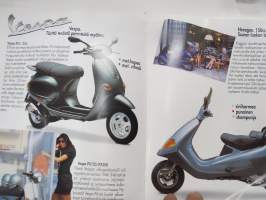 Piaggio mopot ja skootterit NRG, Typhoon, Zip, Zip SP, Sfera, Free, Vespa ET4, Vespa PX125 / PX200, Hexagon 125 -myyntiesite / sales brochure