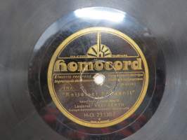 Homocord H-O. 4-23130-I / II Veli Lehto &amp; Homocord-orkesteri - Keltaiset banaanit / Kaksi kyyneltä -savikiekkoäänilevy / 78 rpm 10&quot; record