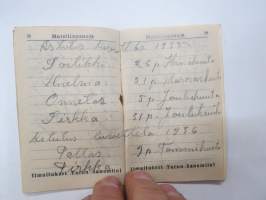 Turun Sanomain onnenkalenteri 1936, kannessa olympiarenkaat, sisäkansissa toimitalokuvat -calendar