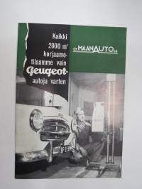 Oy Maan Auto AB - Peugeot, 2 000 m2 korjaamotila vain Peugeot-autoja varten (Arkadiankatu 21) -esite