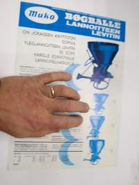 Muko Bogpalle traktoriperävaunu malli 2000 / lannoitteenlevitin -myyntiesite / sales brochure
