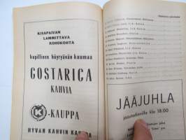 Salpausselän Hiihdot Lahti 24-26.2.1967 -hiihtokilpailun käsiohjelma / skiing competition program