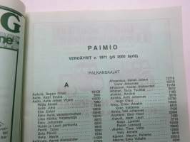 Paimion ja Sauvon verokalenteri 1971