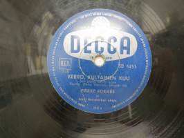 Decca SD 5451 Pärre Förars - Palmusaaren ainut mies / Kerro kultainen kuu -savikiekkoäänilevy / 78 rpm 10&quot; record