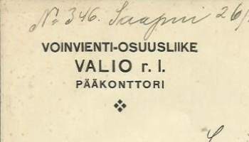 Voinvienti-Osuusliike Valio 1932  - firmalomake