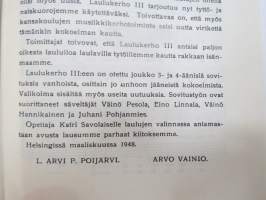 Laulukerho III - laulukirja kolmi- ja neliäänisiä lauluja tyttö- ja naiskuoroja varten -song book