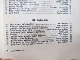 Laulukerho III - laulukirja kolmi- ja neliäänisiä lauluja tyttö- ja naiskuoroja varten -song book