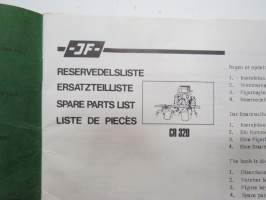 JF CR 320 Reservedelsliste - Ersatzteilliste - Spare parts list - Liste de piecés from Jan. 1981 Serial nr 19890-  varaosaluettelo