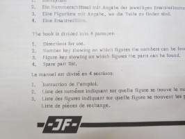 JF CR 320 Reservedelsliste - Ersatzteilliste - Spare parts list - Liste de piecés from Jan. 1981 Serial nr 19890-  varaosaluettelo
