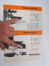 Myyntiyhdistys Puutalo, Honka-pirtti / Ranta-pirtti -kesämökkiesite / cottage brochure