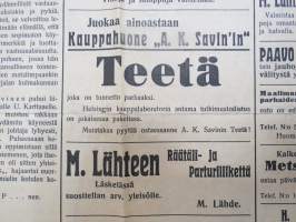 Omahinen - lukemista rajan rahvaalle, 1910 nr 12, ilmestynyt Sortavala 1.4.1910, paikallisia ja valtakunnan uutisia, ilmoituksia